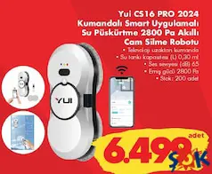 YUİ CS16 PRO 2024 KUMANDALI CAM SİLME ROBOTU